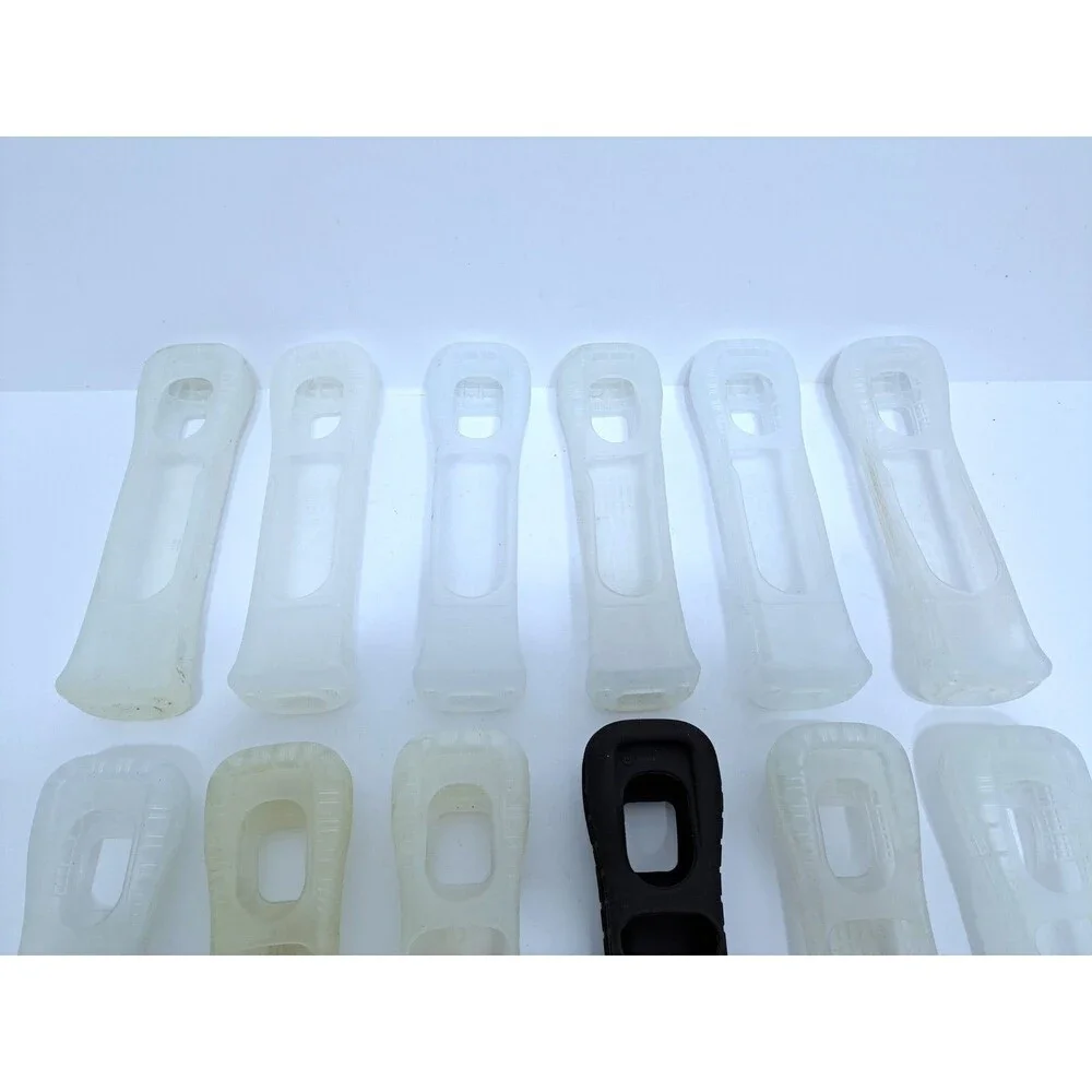 Lot of 12 Official Nintendo Wii Remote Silicone Gel Cover Grip Sleeves